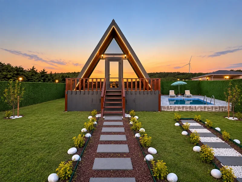 Üçgen Bungalov Ev 0029